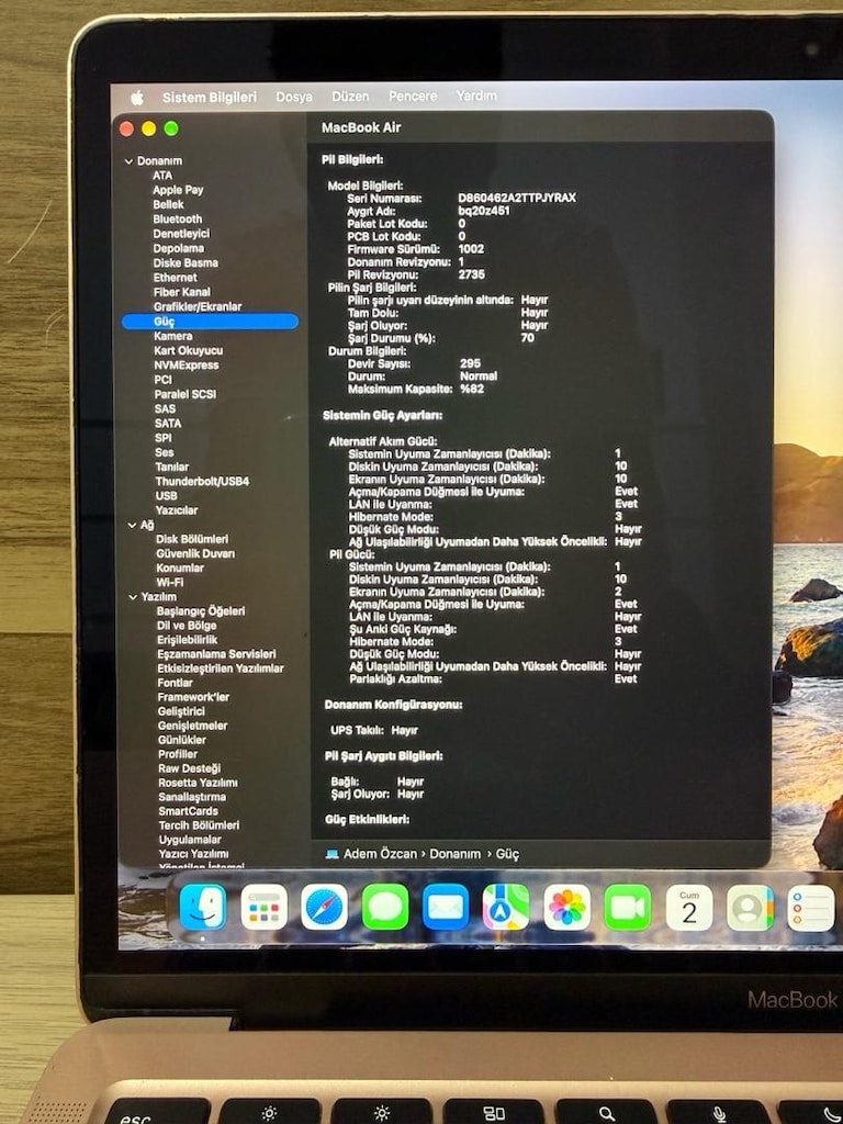 MacBook Air / M1 / 13 inç / 8 GB Ram / 256 GB Ssd - 3