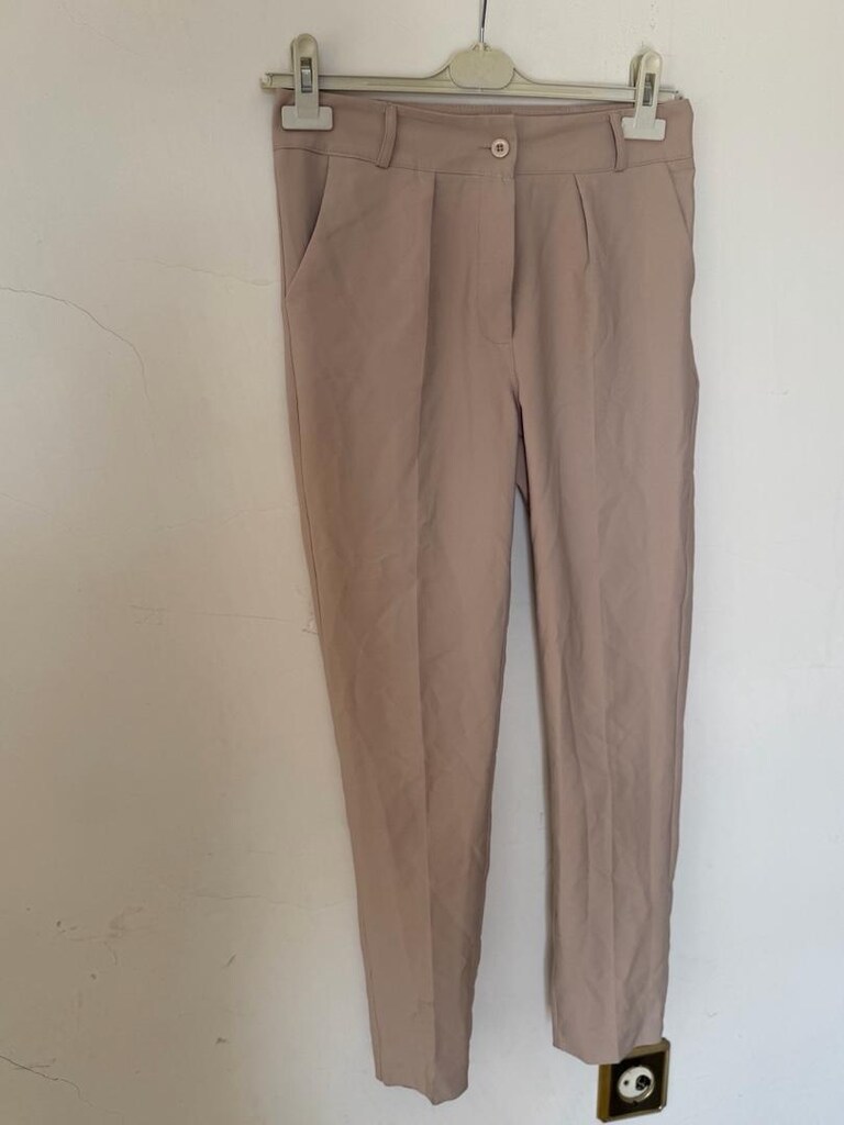Krem Kadın Pantolon - 6