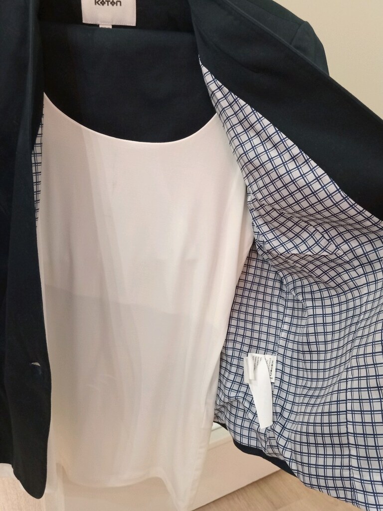 KOTON, 42 BEDEN, SIFIR, ETİKETİ ÜZERİNDE, LACIVERT, ETEK+CEKET+ATLET - 2