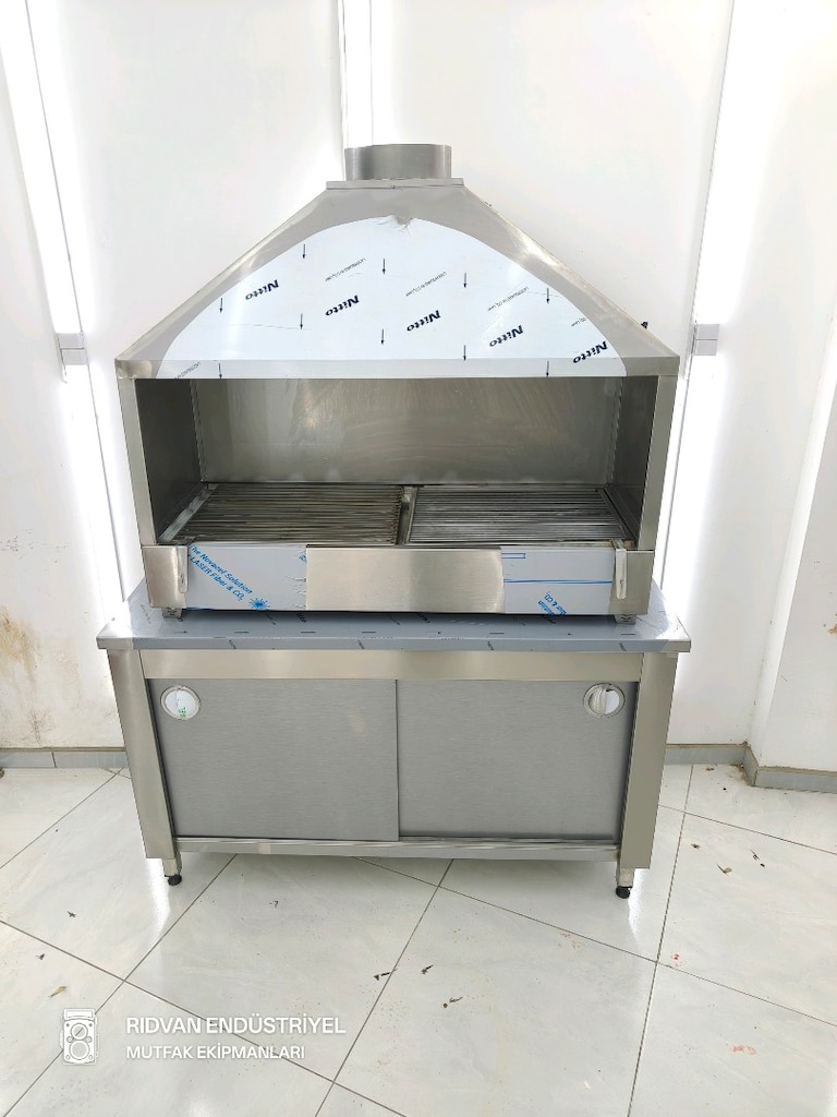 ocakbaşı mangal kömürlü ızgara ocak barbekü krom tezgah krom mangal - 16