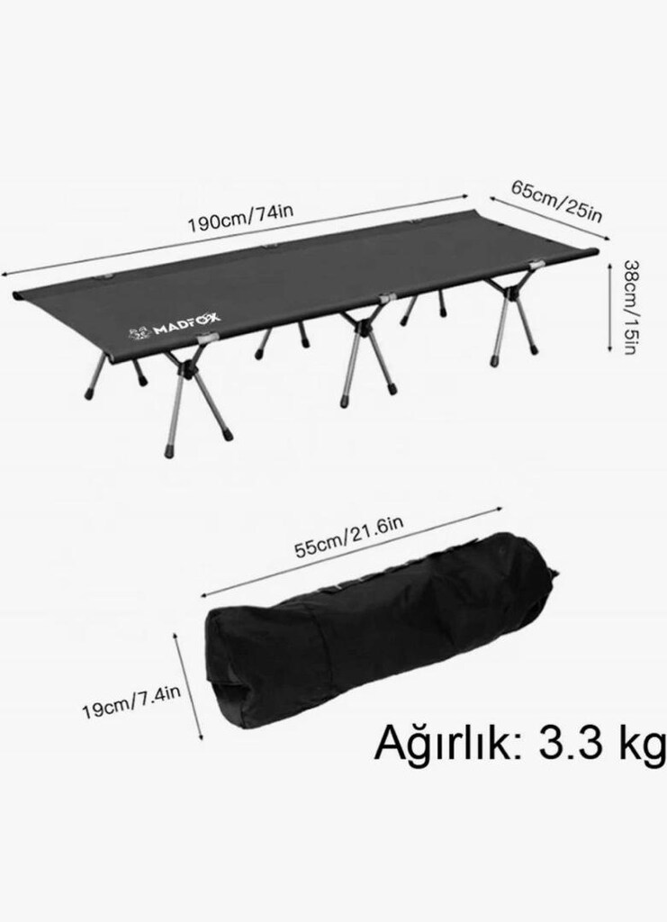 portatif kamp yatagı kampet - 2