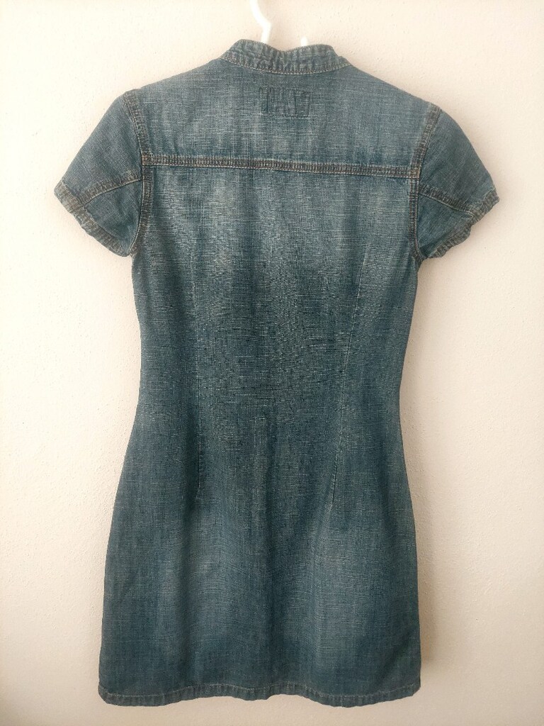 VENA önü düğmeli kısa kollu Jean elbise — görsel 2/16