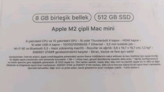 SIFIR GİBİ MAC MINI M2 | 8GB RAM | 512GB SSD - 5