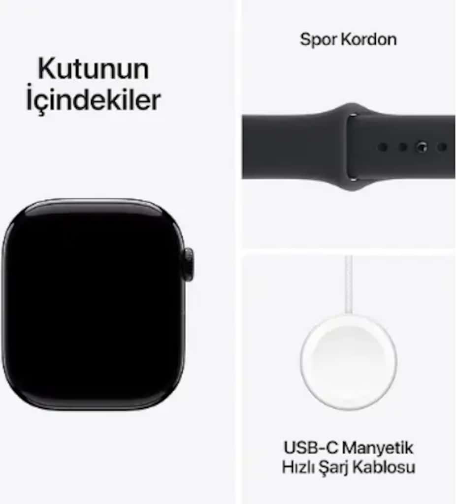 AppleWatch Series 11 46mm JetSiyah Alüminyum Kasa ve Siyah Spor Kordon - 2