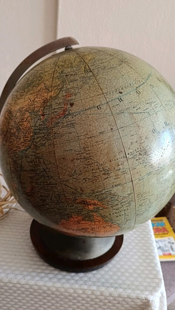 1960 ' kardan Kalma Vintage Columbus - Verlag Marka Dünya Küresi ... - 6