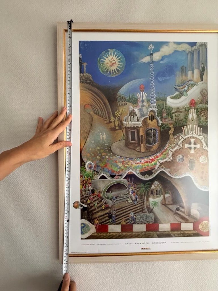 Barcelona Park Güell’den Çerçeveli Antoni Gaudi Mimari Posteri - 2