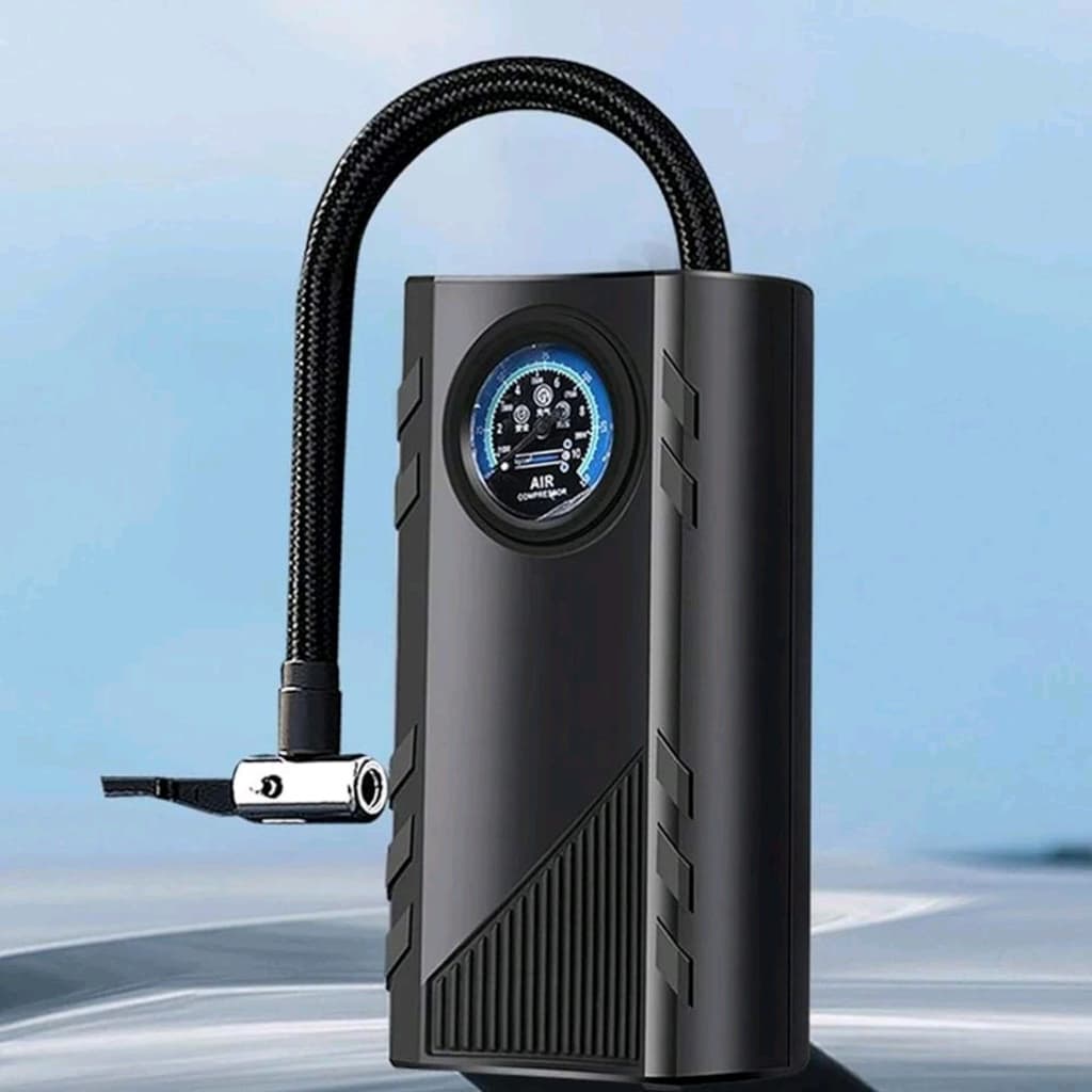 SLİM MODEL Göstergeli Lastik Hava Kompresörü Araba Oto Araç Lastik Şiş - 5