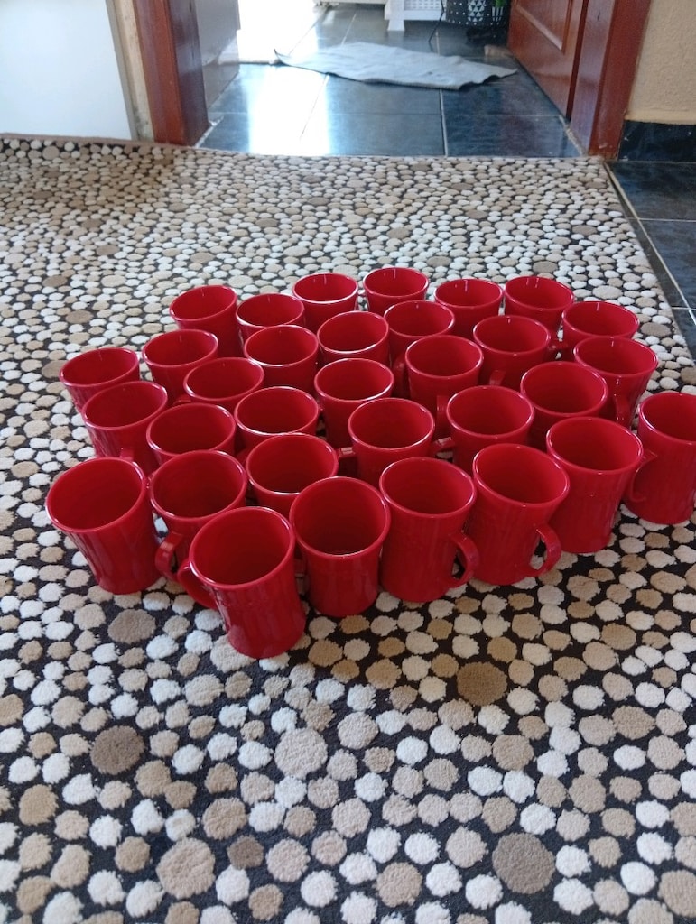32 adet plastik mahmood kulplu fincan bardak sıfır - 2