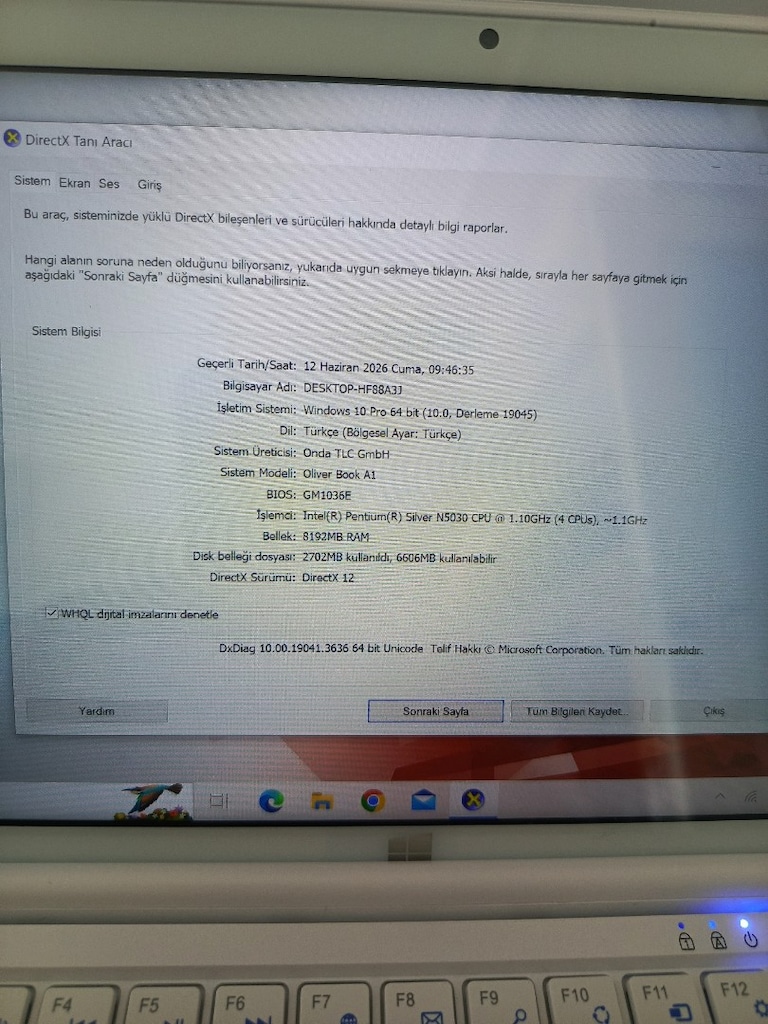 Oliver Book İntel Pentium Silver N5030 8 GB DDR4 Ram 128 Gb SSD firsat - 6