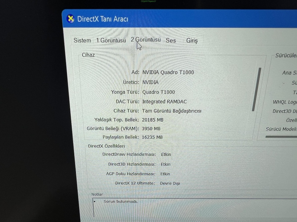 THİNKPAD P53 İ7 9. NESİL 32 GB RAM 512 M2SSD QUADRO T1000 - 8