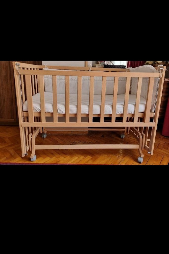 ahşap beşik anne yanı beşik - 3