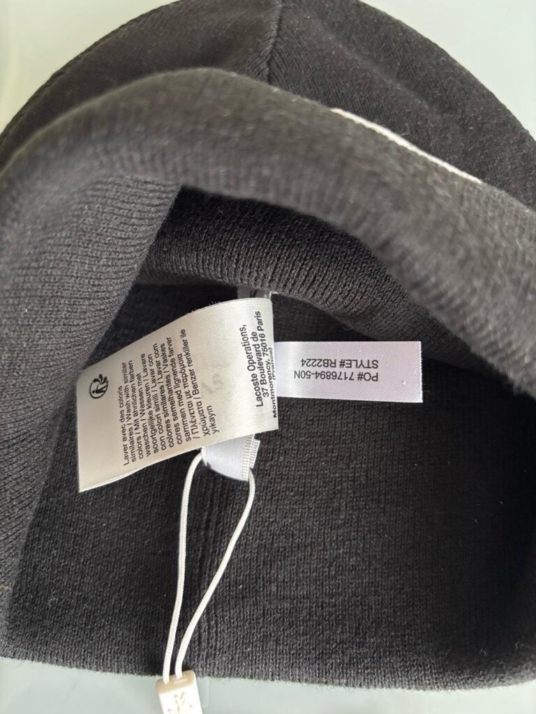Orijinal lacoste bere siyah renk unisex sıfır etiketli - 8