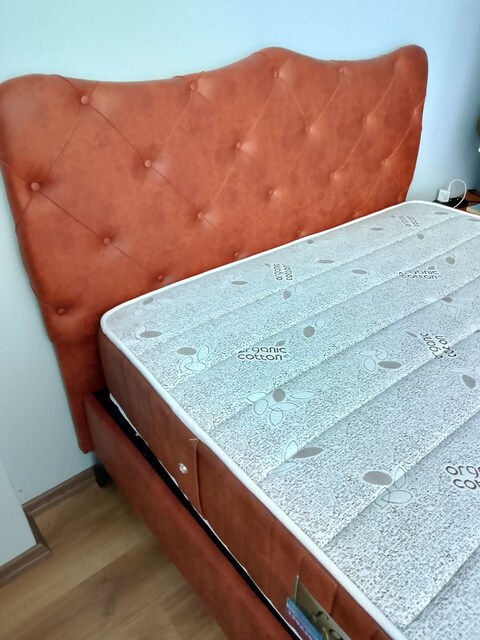 Modalife deri baslik yatak ve baza takimi