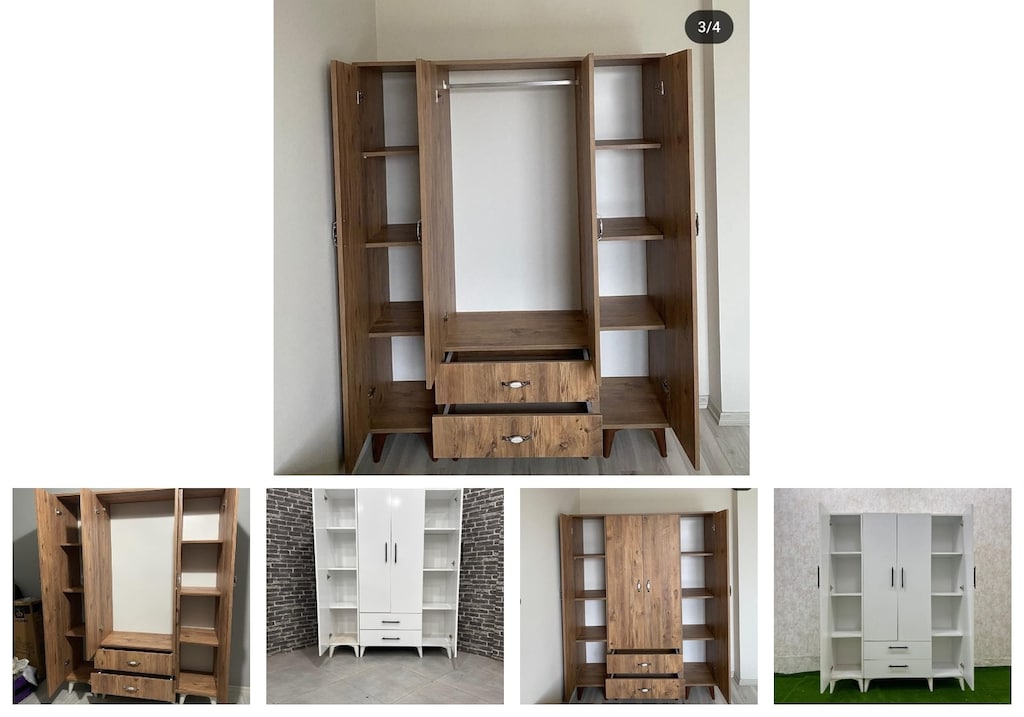 4 kapaklı elbise dolabı tvfgszrexu - 2