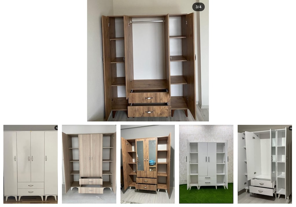 4 kapaklı elbise dolabı ptcqlcmrcb - 6