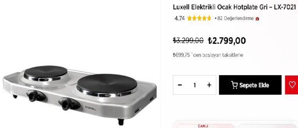 LUXELL ELEKTRİKLİ OCAK - 5
