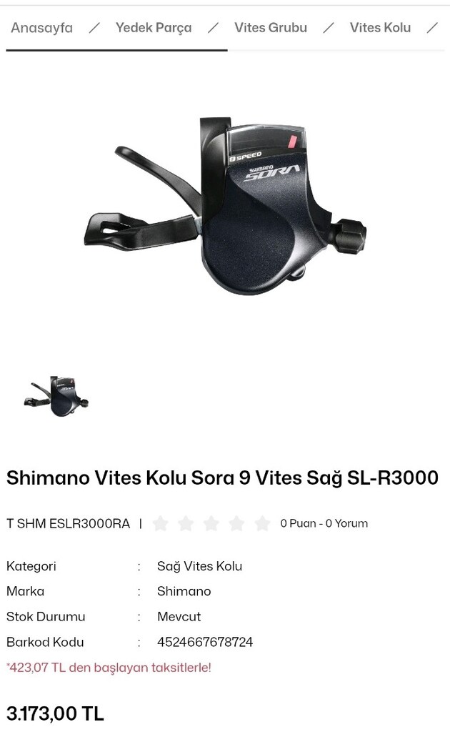 Shimano Sora 9 Sağ Vites Kolu - 2