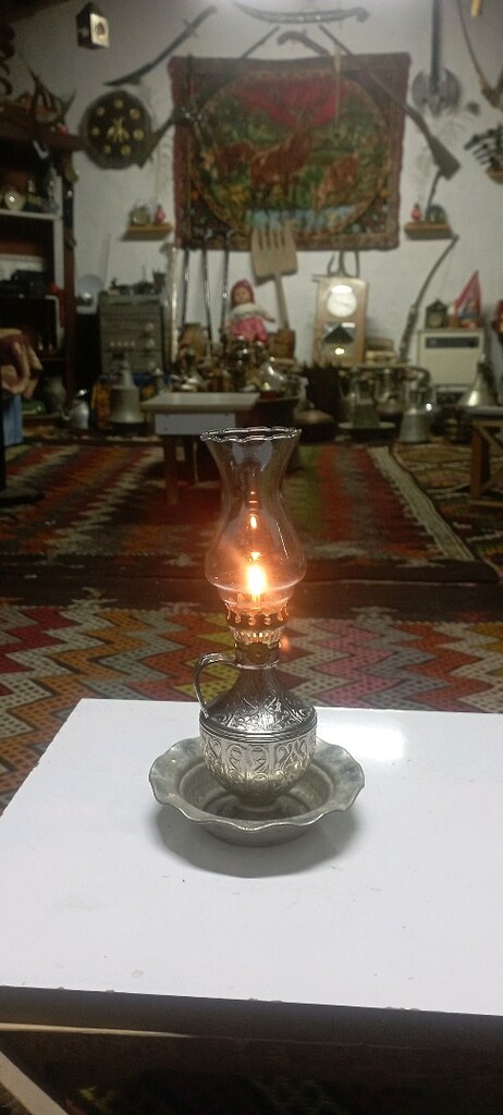 pirinç şinanay formunda gaz lambası - 4