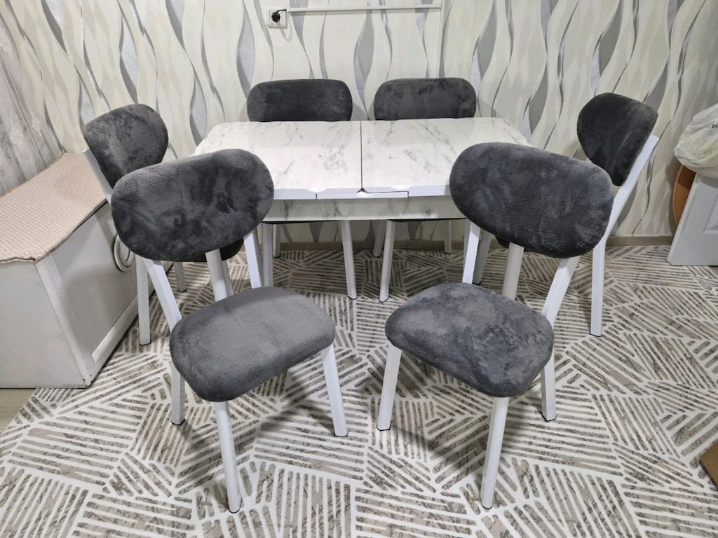 İmalattan Sıfır - Full MDF High Gloss Lüks Yemek Masası Takımı KAÇMAZ - 3
