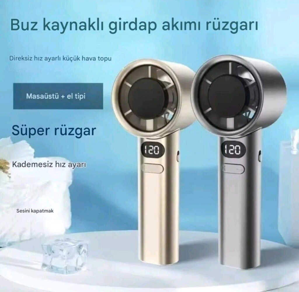 M11 Dijital LED Göstergeli Mini Vantilatör Portatif El Fanı - 3