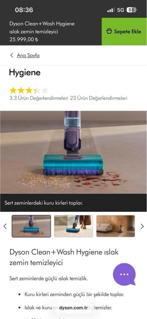 dyson clean wash hyeigene ıslak temizleyici - 4