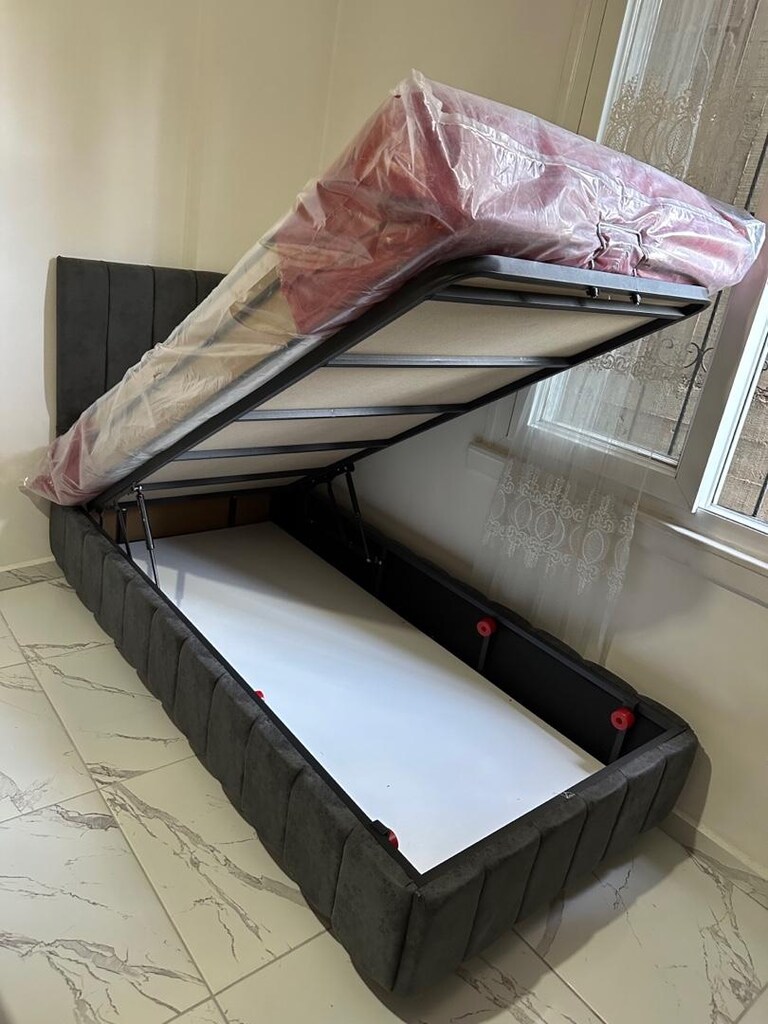 tek kişilik 90 × 190 baza başlık yatak sıfır ürün ambalajında - 5