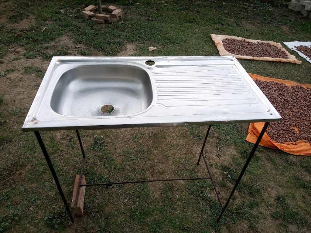 ayaklı krom evye - 3