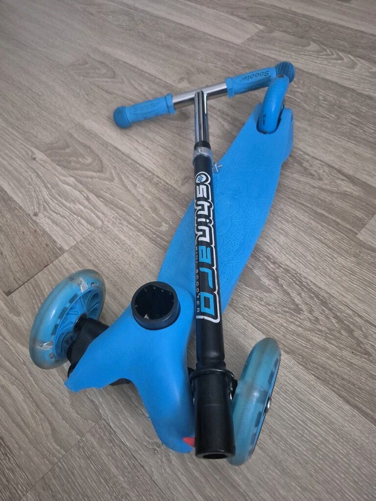 Shinaro Maxi Işıklı Mavi 3 Tekerlekli Çocuk Scooter - 5