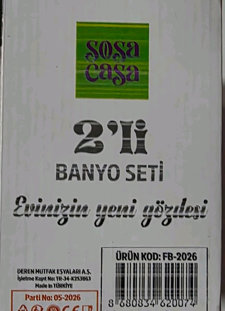 Sosa Casa cam 2 li banyo seti. Sıfır kutusunda. - 7