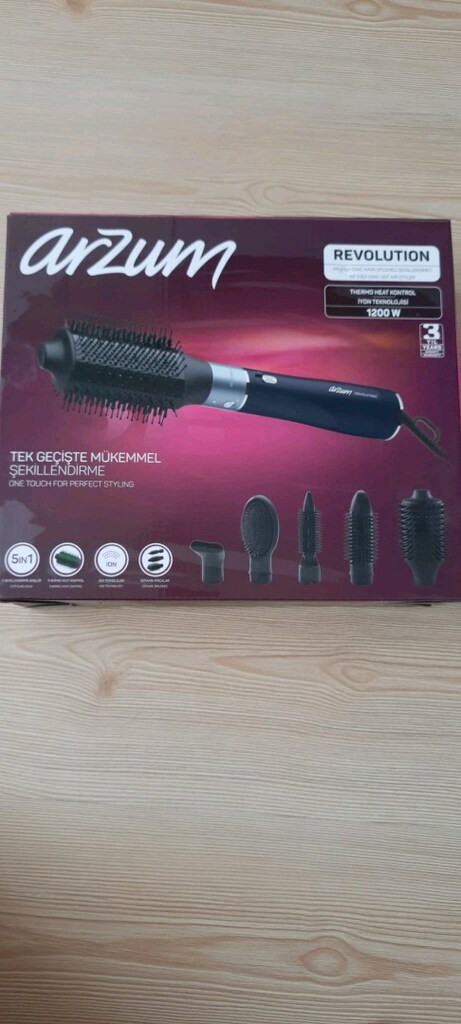 Seramik Saç Şekillendirici ve Kurutma Fırçası - 3 Başlıklı iyonlu1800w - 3