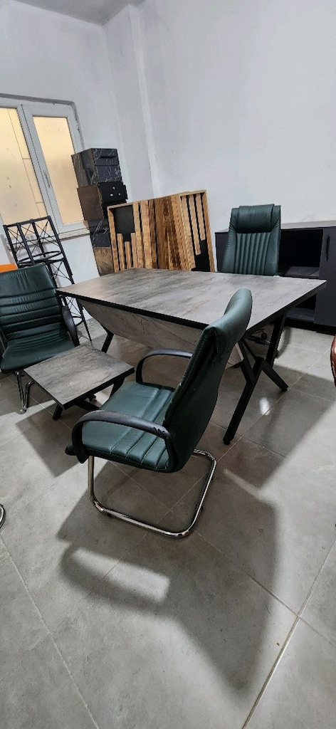 ofis masa takımı SANDALYELER DAHİL ikinci el temiz 180×80 cm - 3