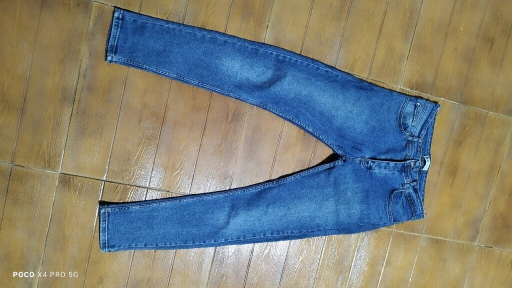 #Zara likralı  jeans pantolon.Eni çekilince 46 Boyu 99 Paça 14??? - 7