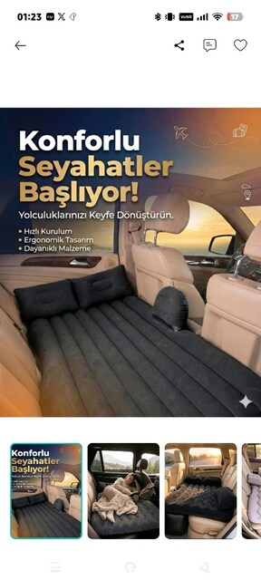 Araç içi şişme yatak