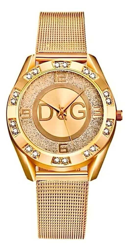 ‼SIFIR/İTHAL/DOLCE&GABBANA,18K Komple Altın Kaplı,Swarovski Taş Detay - 6