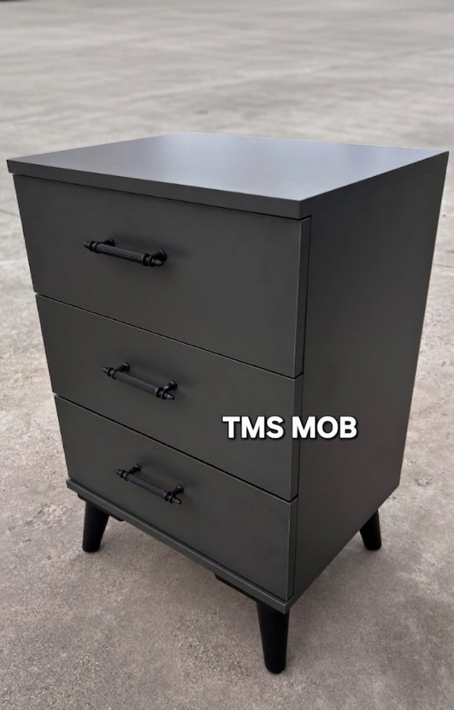 Gizli Bölmeli Komidin Mdf 3 çekmeceli 3 açılır teleskopik ray - 3