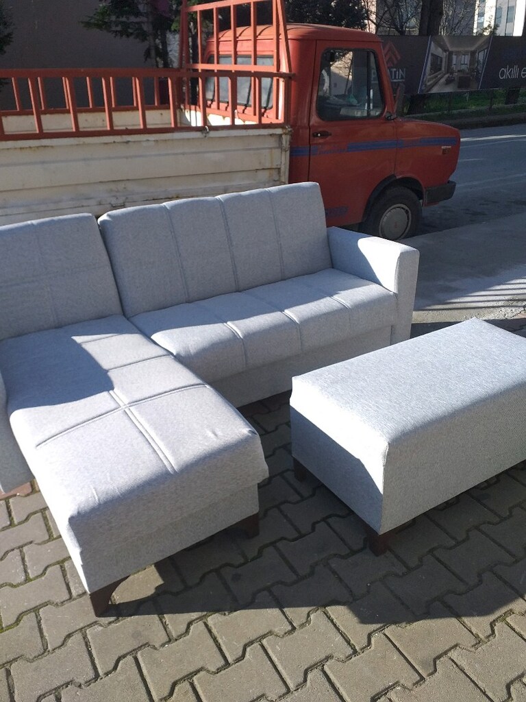 Yatak olabilen altı sandıklı sıfır LKoltuklar silinebilen kumas - 4