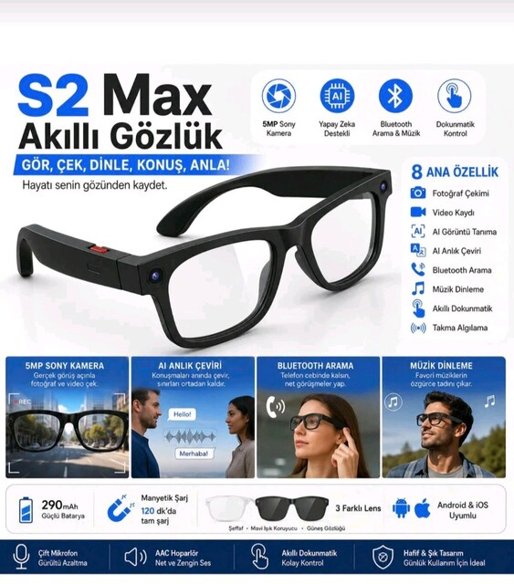 AKILLI GÖZLÜK S2 Max