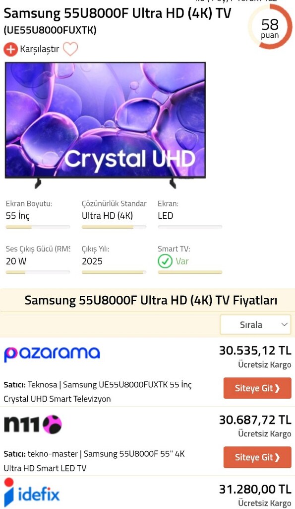 Samsung 50U8000F 127 EKRAN 4K SMART TV ( İST TESLİMAT VARDIR ) - 2