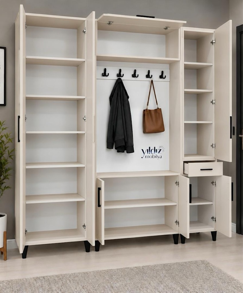 Portmanto Vestiyer Ayakkabılık Mdf Dolap - 2