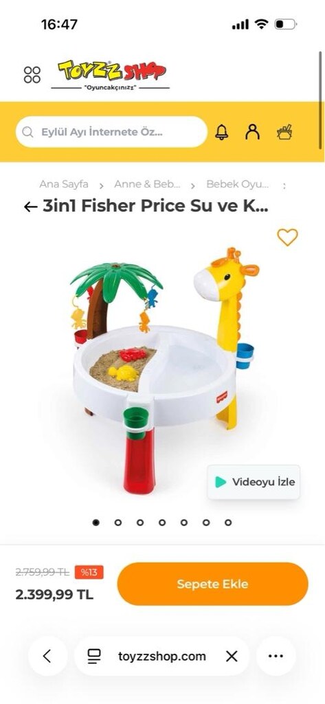 Fisher Price Su ve Kum Aktivite Masası - 4