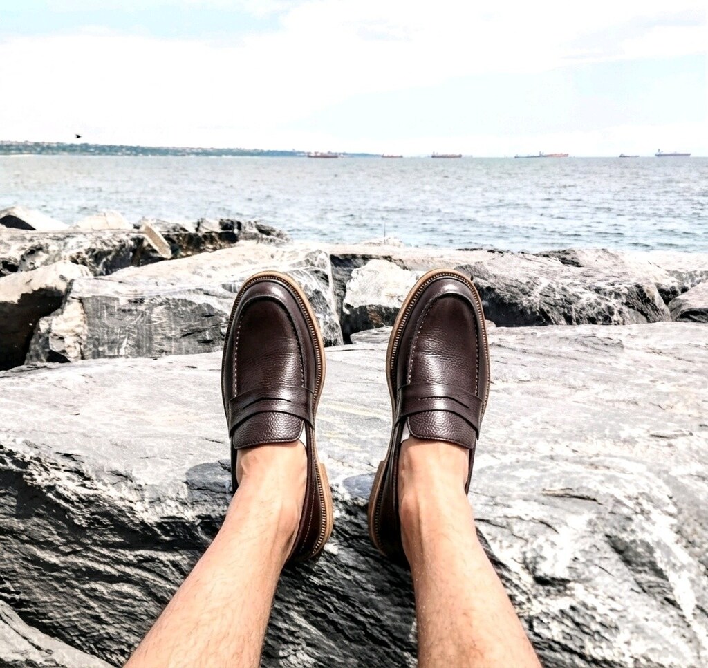 HAKİKİ DERİ GÜNLÜK LOAFER KAHVE (40-44) ERKEK AYAKKABI YENİ - 5
