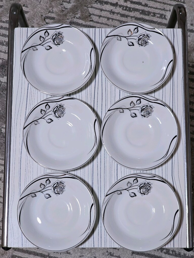 İran markası Çiçek Desenli Pars Porselen Çay/Kahve Fincanı Tabağı Seti - 6
