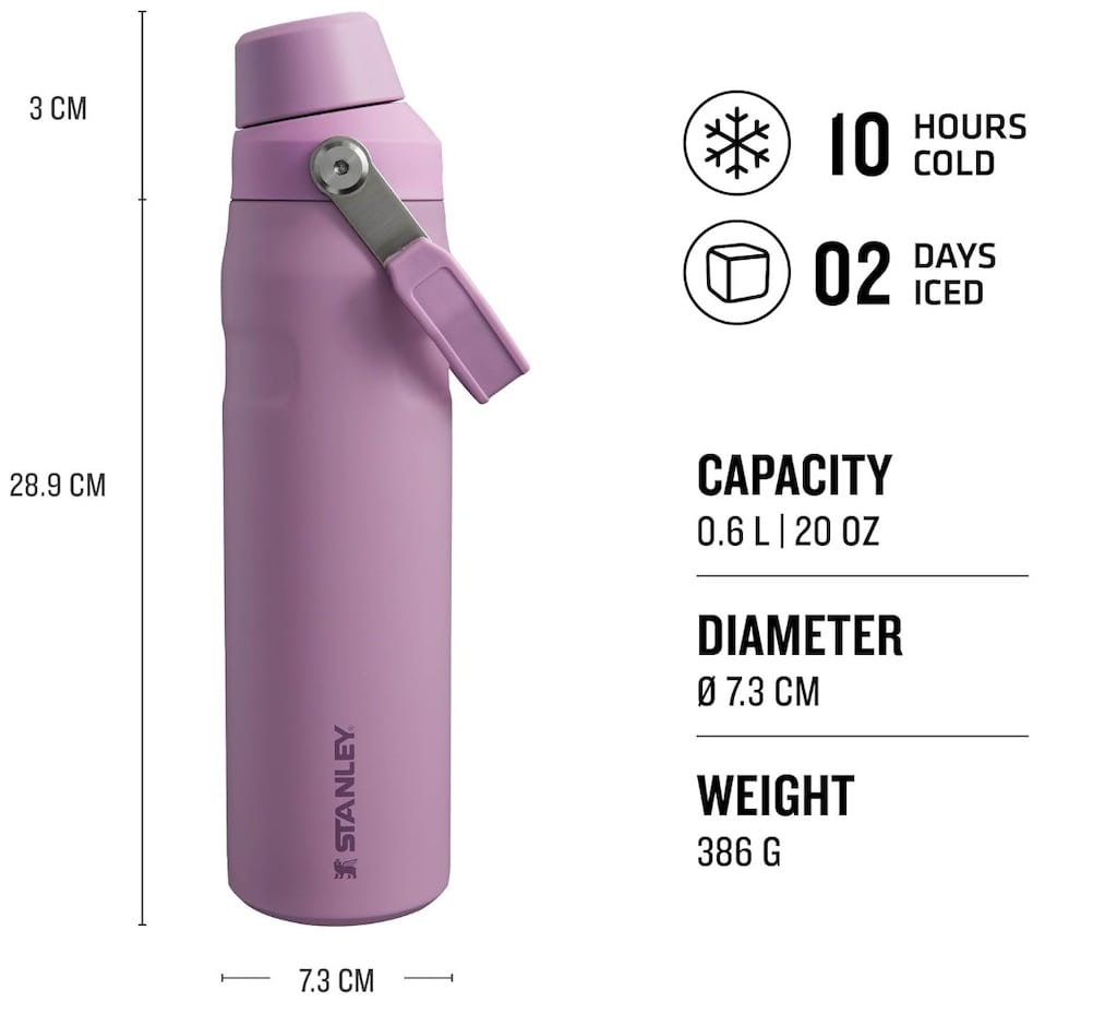 Stanley Aerolight IceFlow Fast Flow İçecek Şişesi, 0.60 Litre, Lila - 3