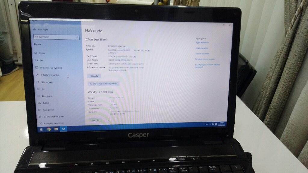 Intel pentium 4 GB ram 160 hhd Casper laptop Notebook - 4
