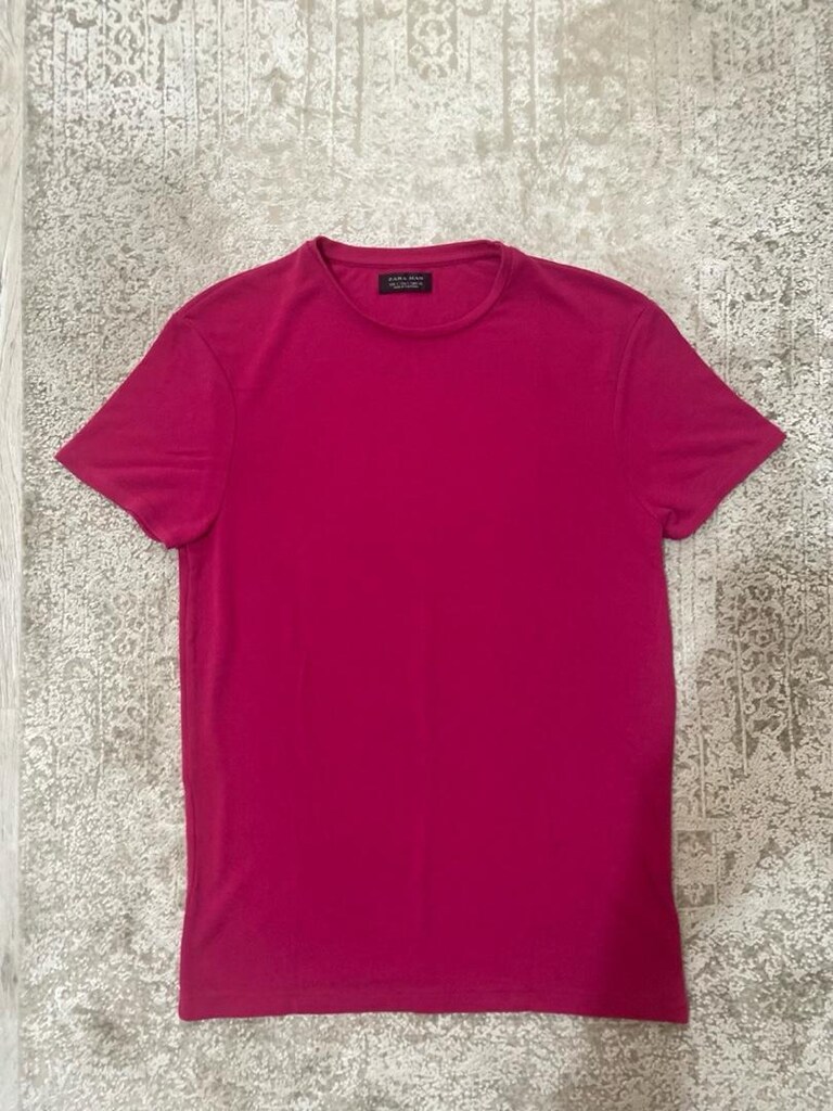 ZARA fuşya basic Tişört - 2
