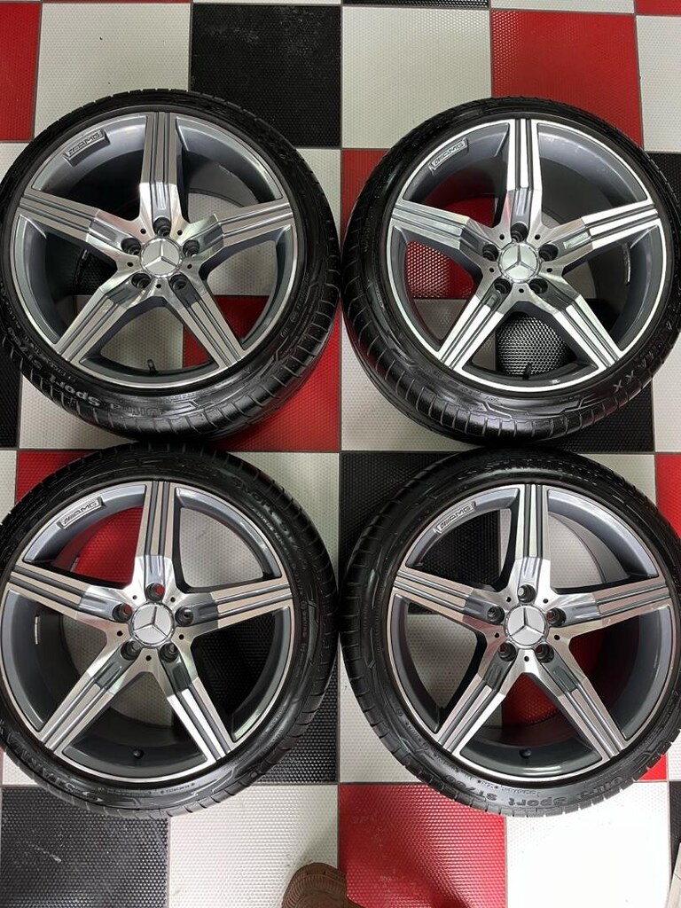 Mercedes AMG 18 inç çıkma 5/6aylık jant ön arka farklı ofsetli - 5