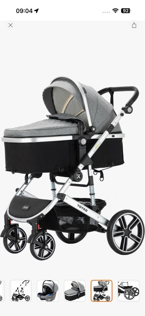 Yoyko travel sistem bebek arabası - 7