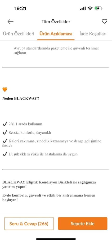 Eliptik Bisiklet Blackway - 11