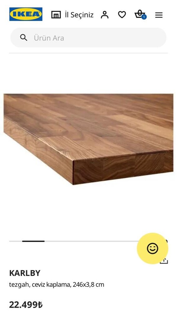 IKEA KARBLY tezgah ceviz kaplama - 4