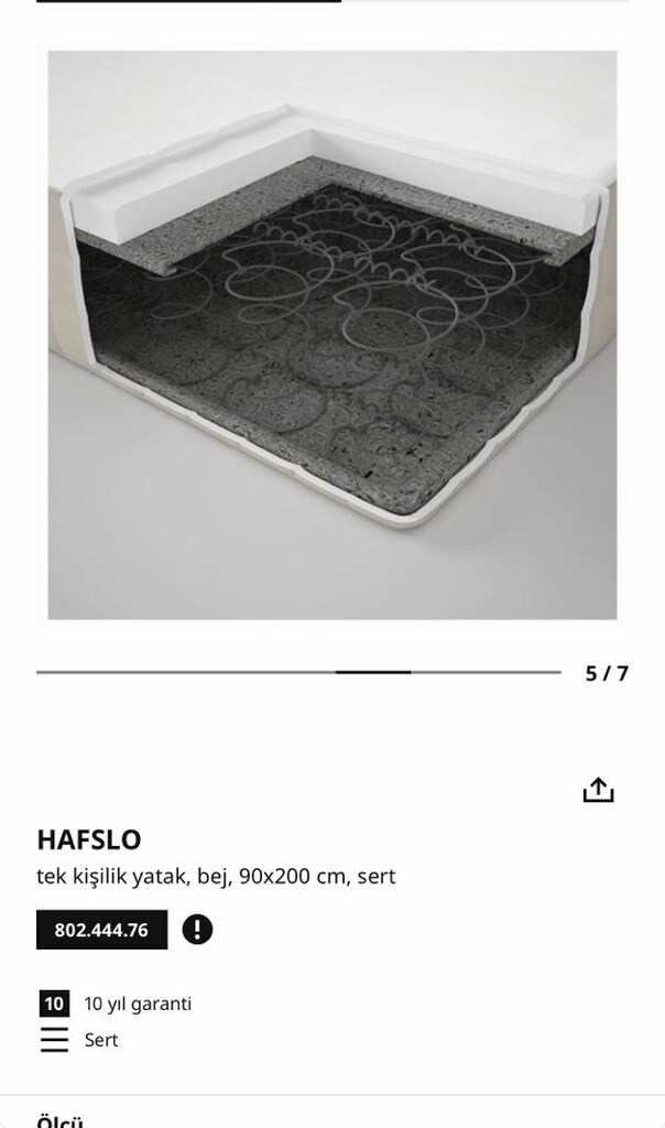 Ikea yatak 90*200 sert - 2